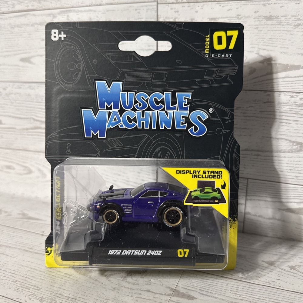 Muscle Machines 2023 Asst. 2 Model 07 Purple 1972 Datsun 240Z 1:64 Collection